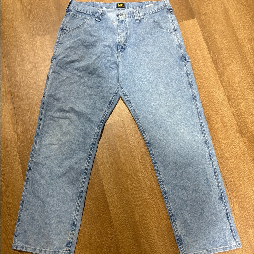 Lee Men's Denim Blue Relaxed Jeans